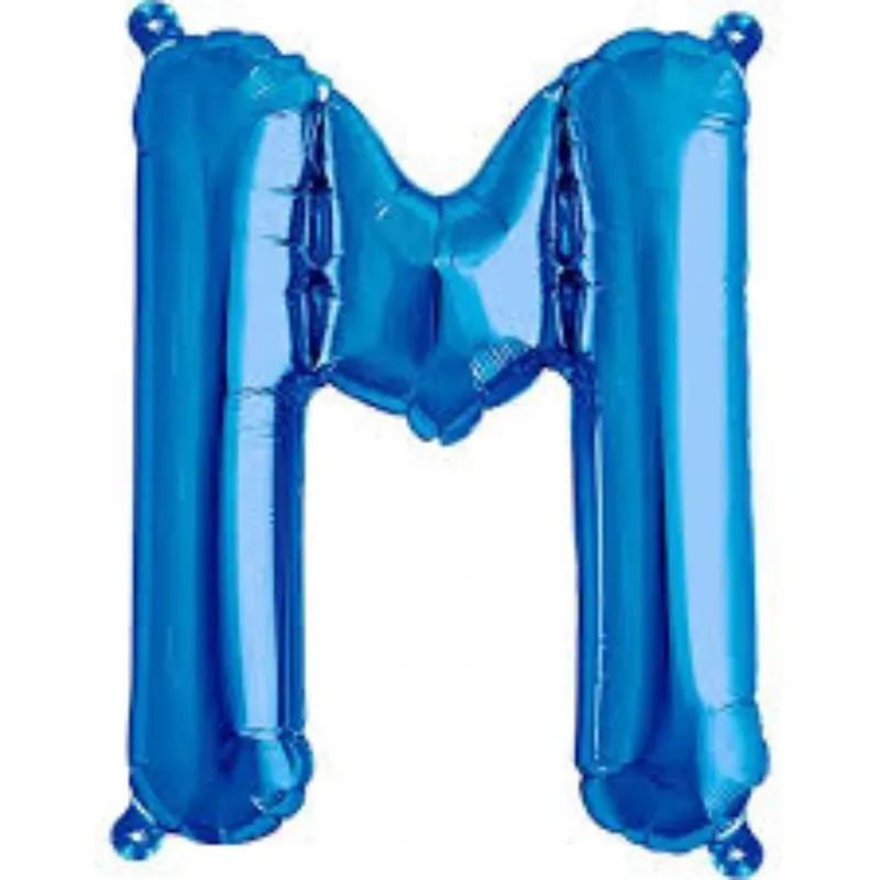 GLOBO MET 16" LETRA M AZUL