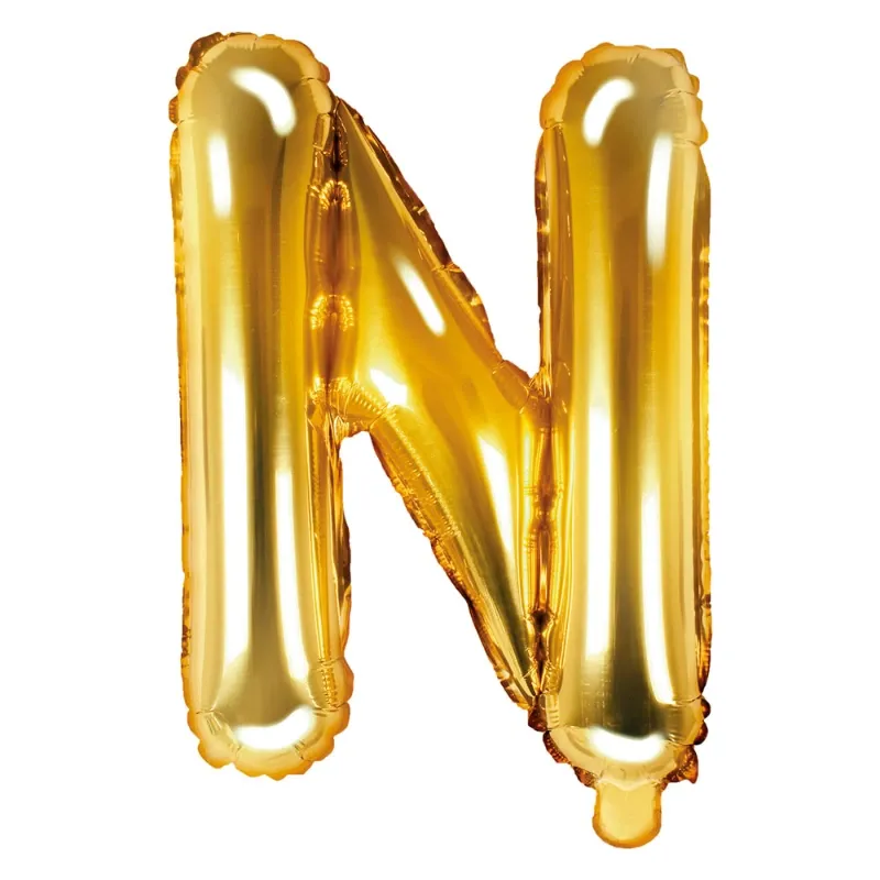 GLOBO MET 16" LETRA N DORADO