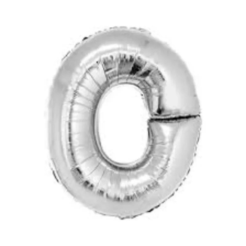 GLOBO MET 16" LETRA O PLATEADO