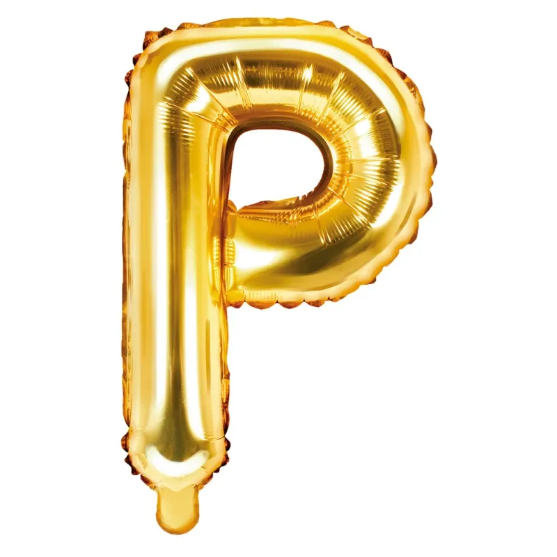 GLOBO MET 16" LETRA P DORADO