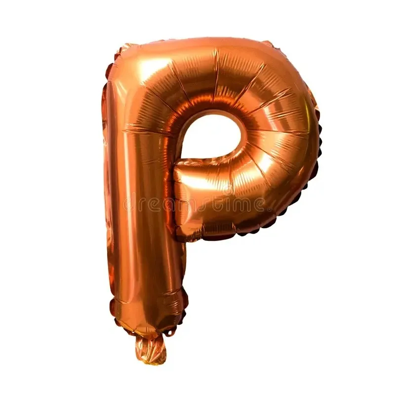 GLOBO MET 16" LETRA P NARAJA