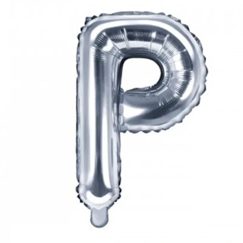 GLOBO MET 16" LETRA P PLATEADO