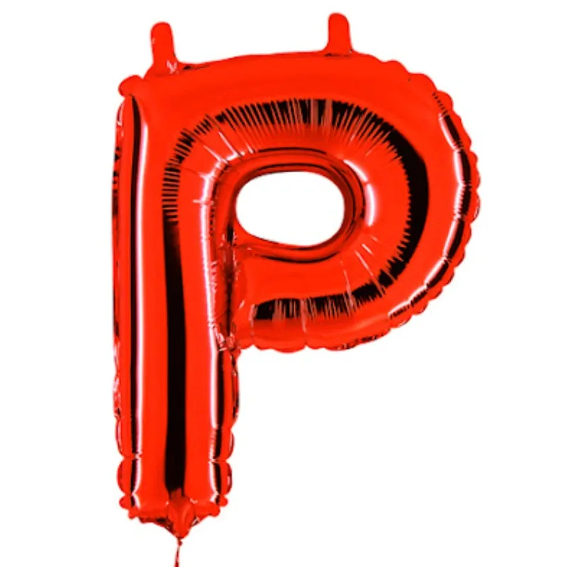 GLOBO MET 16" LETRA P ROJA