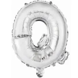 GLOBO MET 16" LETRA Q PLATEADO