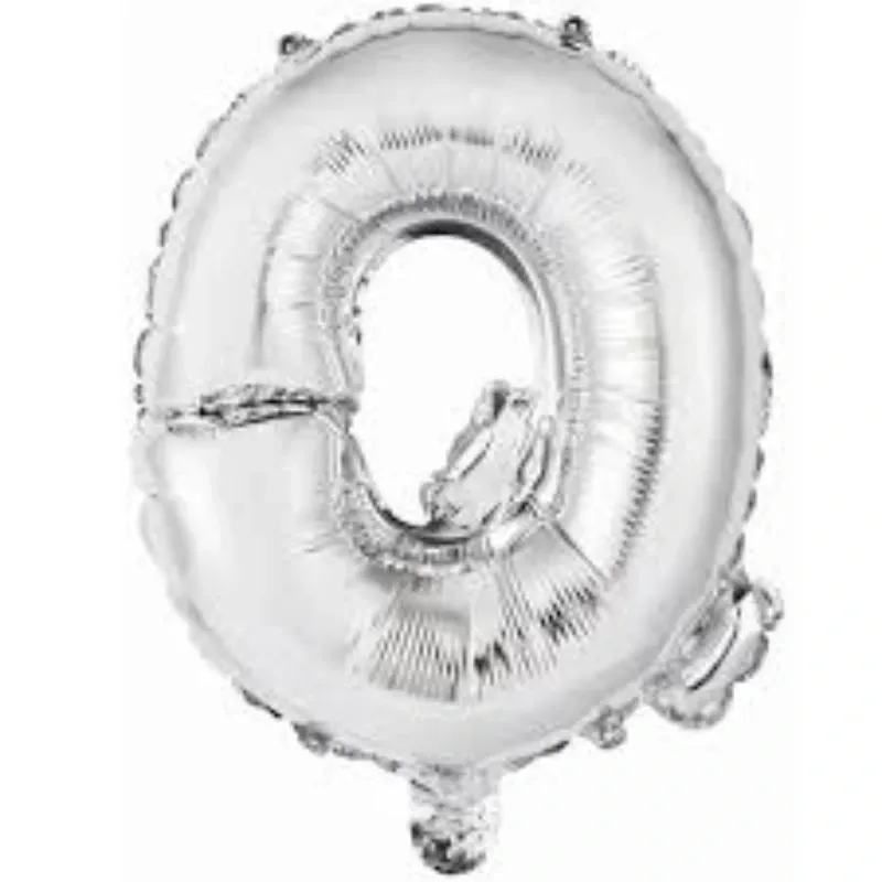 GLOBO MET 16" LETRA Q PLATEADO