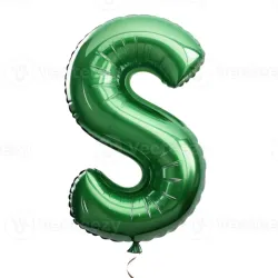 GLOBO MET 16" LETRA S VERDE