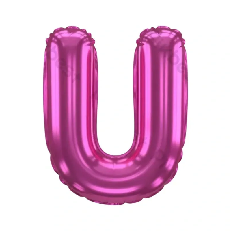GLOBO MET 16" LETRA U FUCSIA