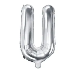 GLOBO MET 16" LETRA U PLATEADO