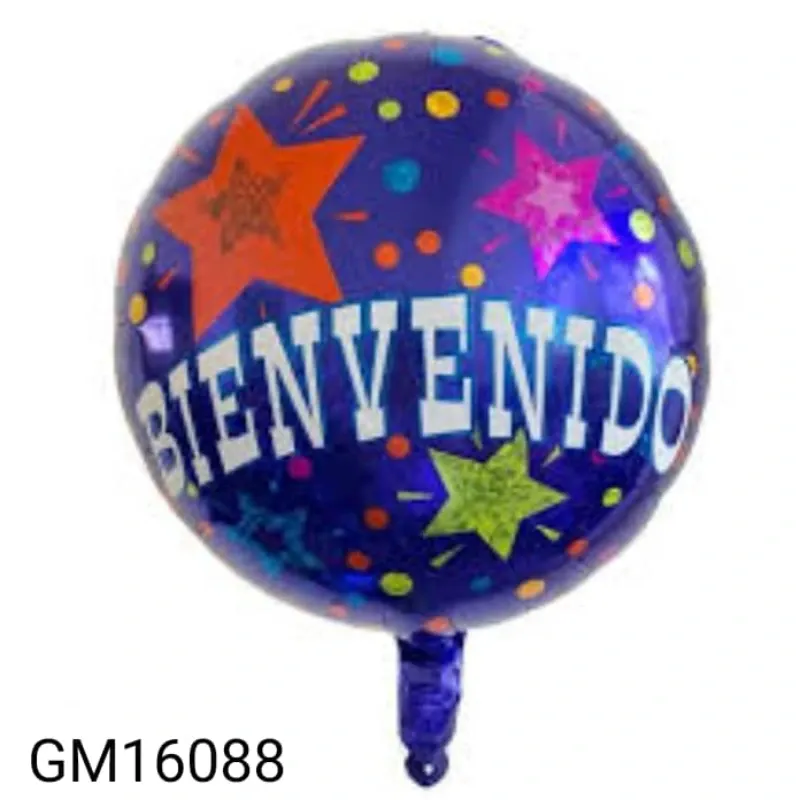 GLOBO MET 16" REDONDO BIENVENIDO