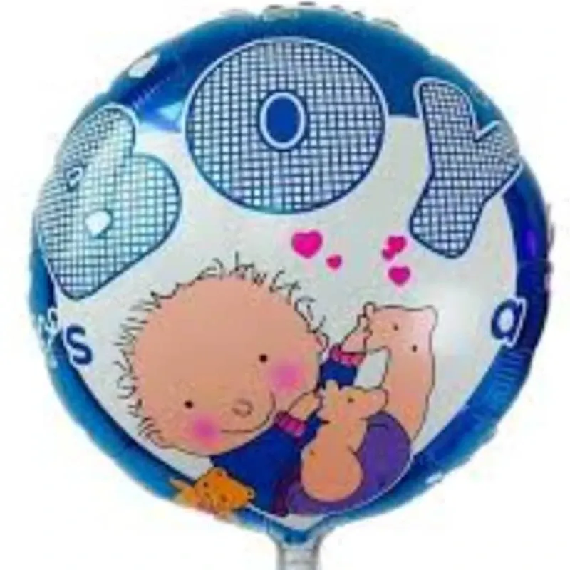GLOBO MET 16" REDONDO CELESTE ITS A BOY