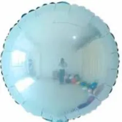 GLOBO MET 16" REDONDO CELESTE