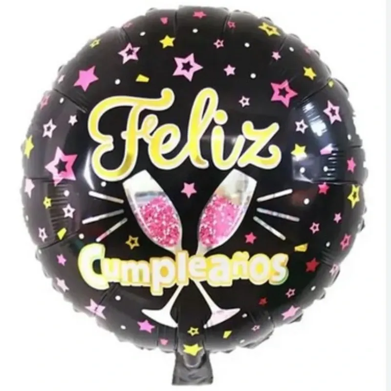 GLOBO MET 16" REDONDO FELIZ CUMPLEAÑOS