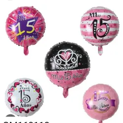 GLOBO MET 16" REDONDO MIS 15 AÑOS