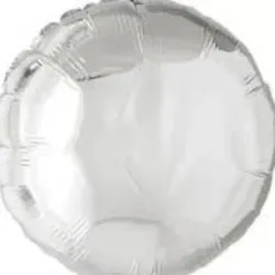 GLOBO MET 16" REDONDO PLATEADO