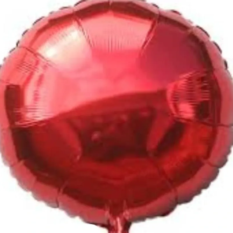 GLOBO MET 16" REDONDO ROJO
