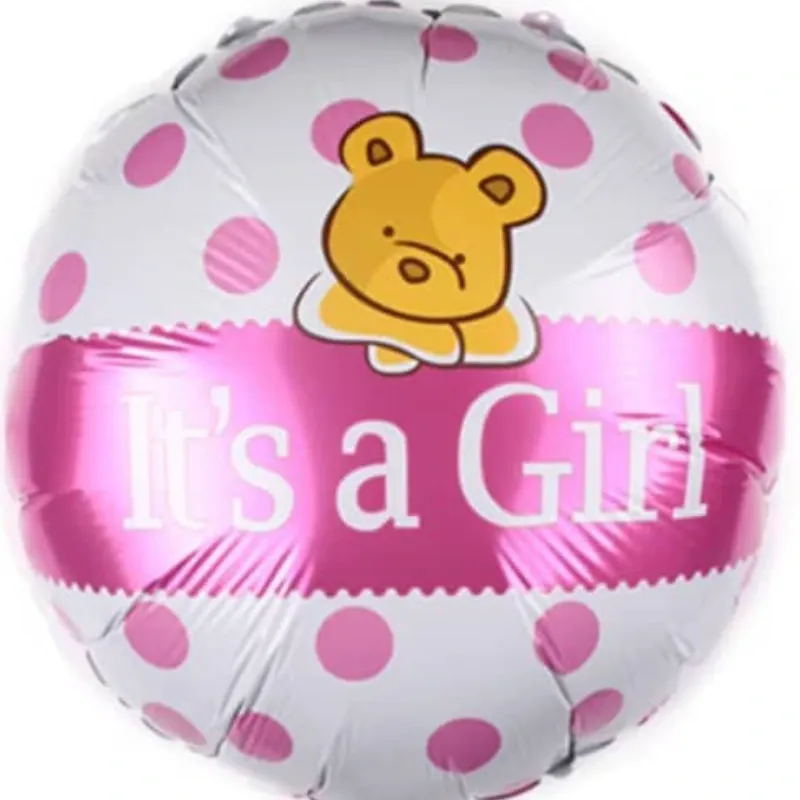 GLOBO MET 16" REDONDO ROSADO ITS A GIRL