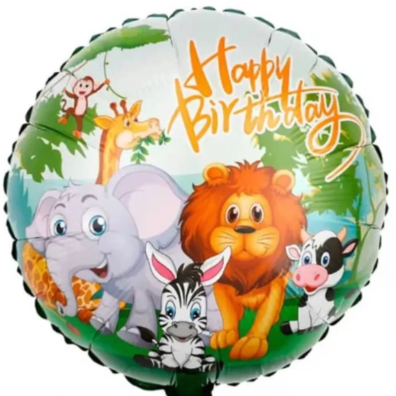 GLOBO MET 16" REDONDO SAFARI