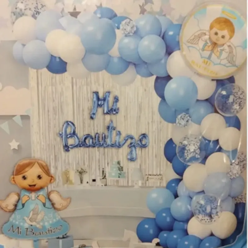 GLOBO MET 32" ANGEL MI BAUTIZO CELESTE
