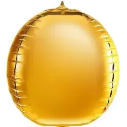 GLOBO MET 32" BALON 3D DORADO