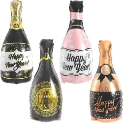 GLOBO MET 32" BOTELLA FELIZ AÑO NUEVO