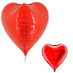 GLOBO MET 32" CORAZON 3D ROJO