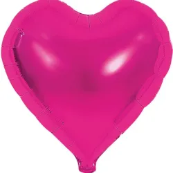 GLOBO MET 32" CORAZON FUCSIA