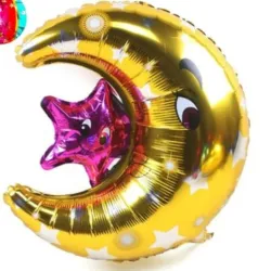 GLOBO MET 32" LUNA DORADO