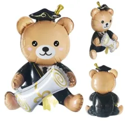 GLOBO MET 40" OSO GRADUACION 94.5 X 71.5 CM
