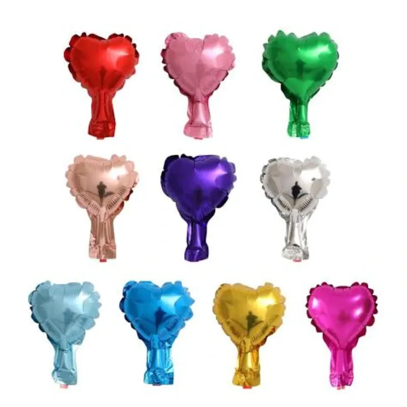 GLOBO MET 5" CORAZON DORADO