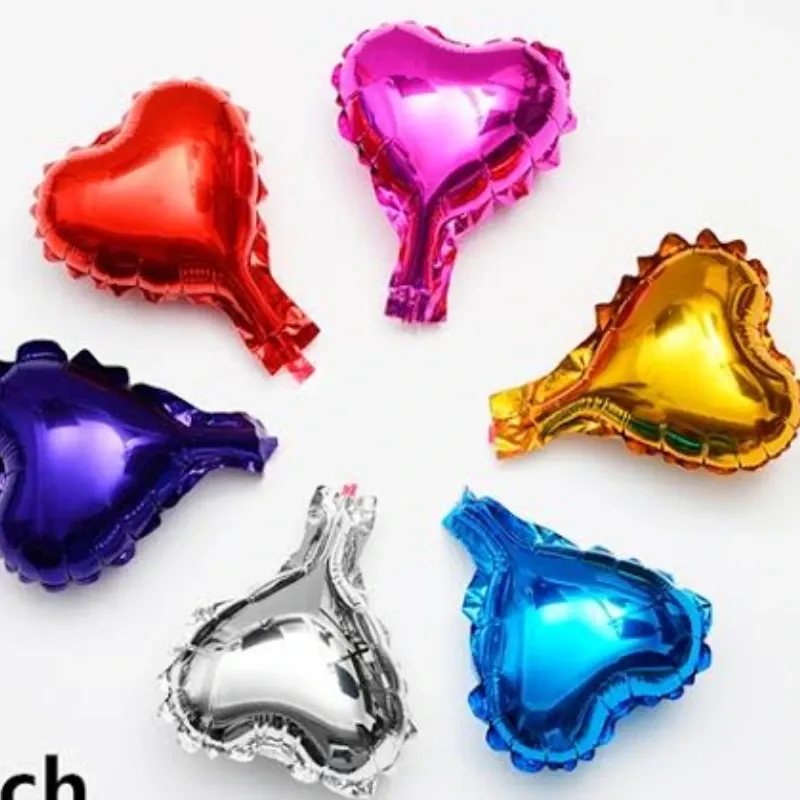 GLOBO MET 5" CORAZON DORADO