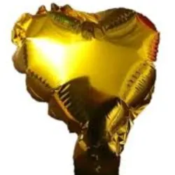 GLOBO MET 5" CORAZON DORADO