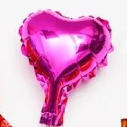 GLOBO MET 5" CORAZON FUCSIA