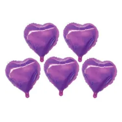 GLOBO MET 5" CORAZON MALVA