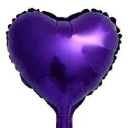 GLOBO MET 5" CORAZON MORADO