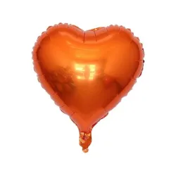 GLOBO MET 5" CORAZON NARANJA