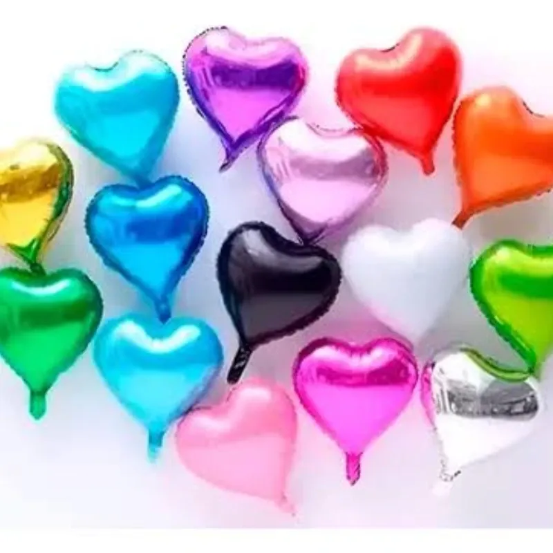 GLOBO MET 5" CORAZON PLATEADO