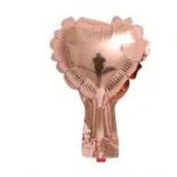 GLOBO MET 5" CORAZON ROSAGOLD