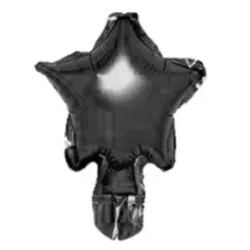 GLOBO MET 5" ESTRELLA NEGRO