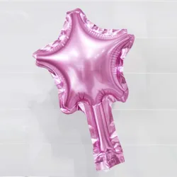 GLOBO MET 5" ESTRELLA ROSADO