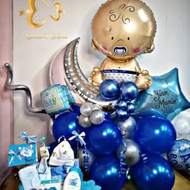 GLOBO MET 9" BEBE VARON
