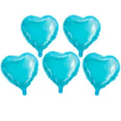 GLOBO MET 9" CORAZON CELESTE