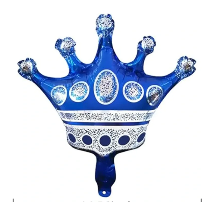 GLOBO MET 9" CORONA AZUL