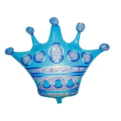 GLOBO MET 9" CORONA CELESTE