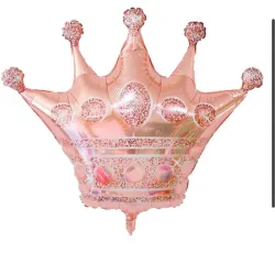 GLOBO MET 9" CORONA ROSAGOLD