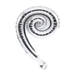 GLOBO MET 9" ESPIRAL PLATEADA
