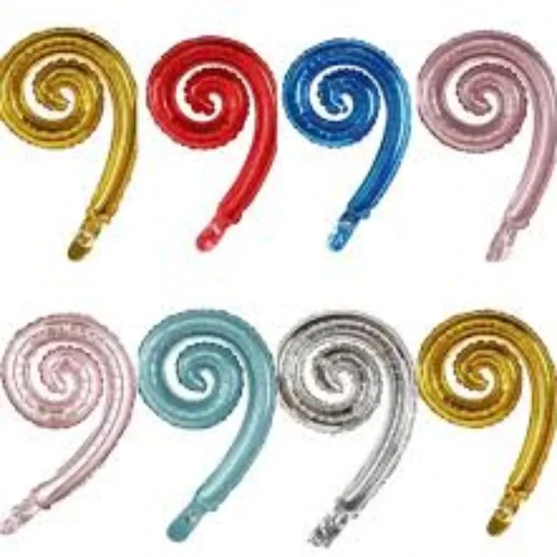 GLOBO MET 9" ESPIRAL ROJO