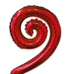 GLOBO MET 9" ESPIRAL ROJO