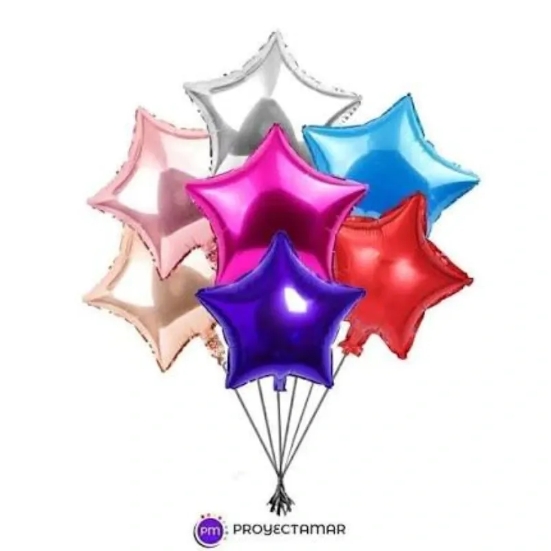 GLOBO MET 9" ESTRELLA PLATEADA