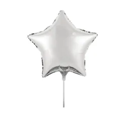 GLOBO MET 9" ESTRELLA PLATEADA