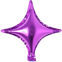 GLOBO MET 9" LUCERO 4 PTAS MORADO